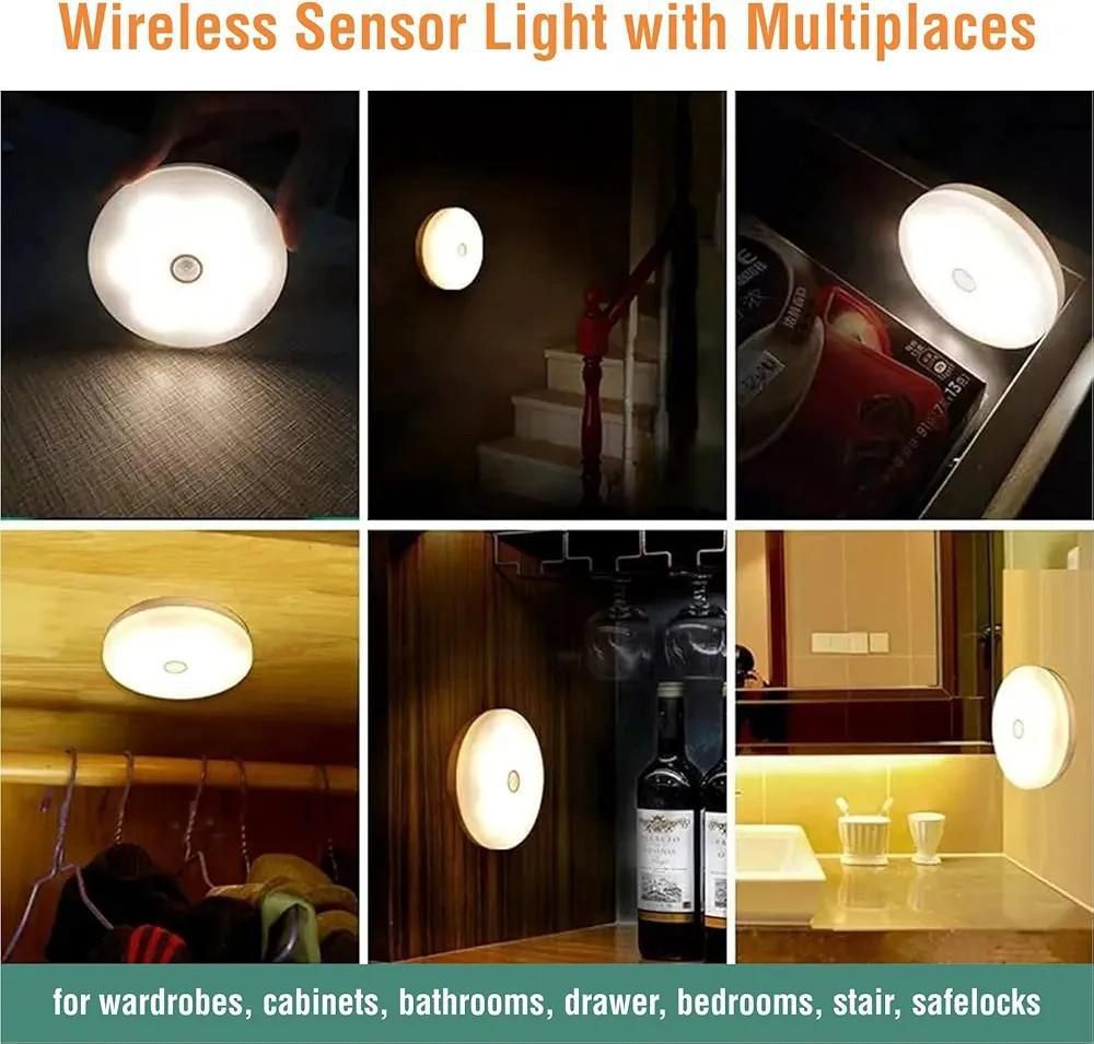 Rechargeable Motion Sensor Led Lamp White Circular