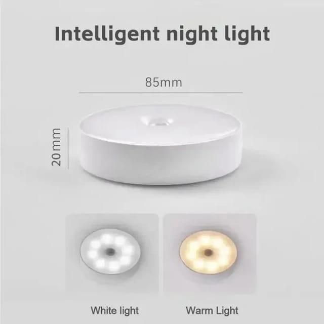 Rechargeable Motion Sensor Led Lamp White Circular