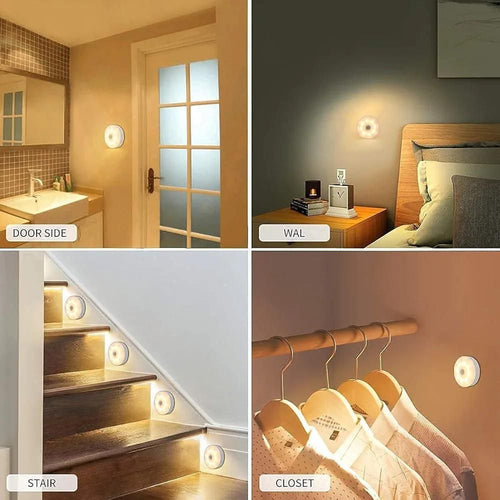 Rechargeable Motion Sensor Led Lamp White Circular